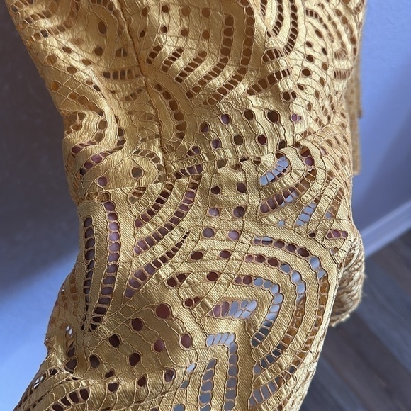 REBA Mustard Yellow Midi Dress Size M - Picture 8 of 8